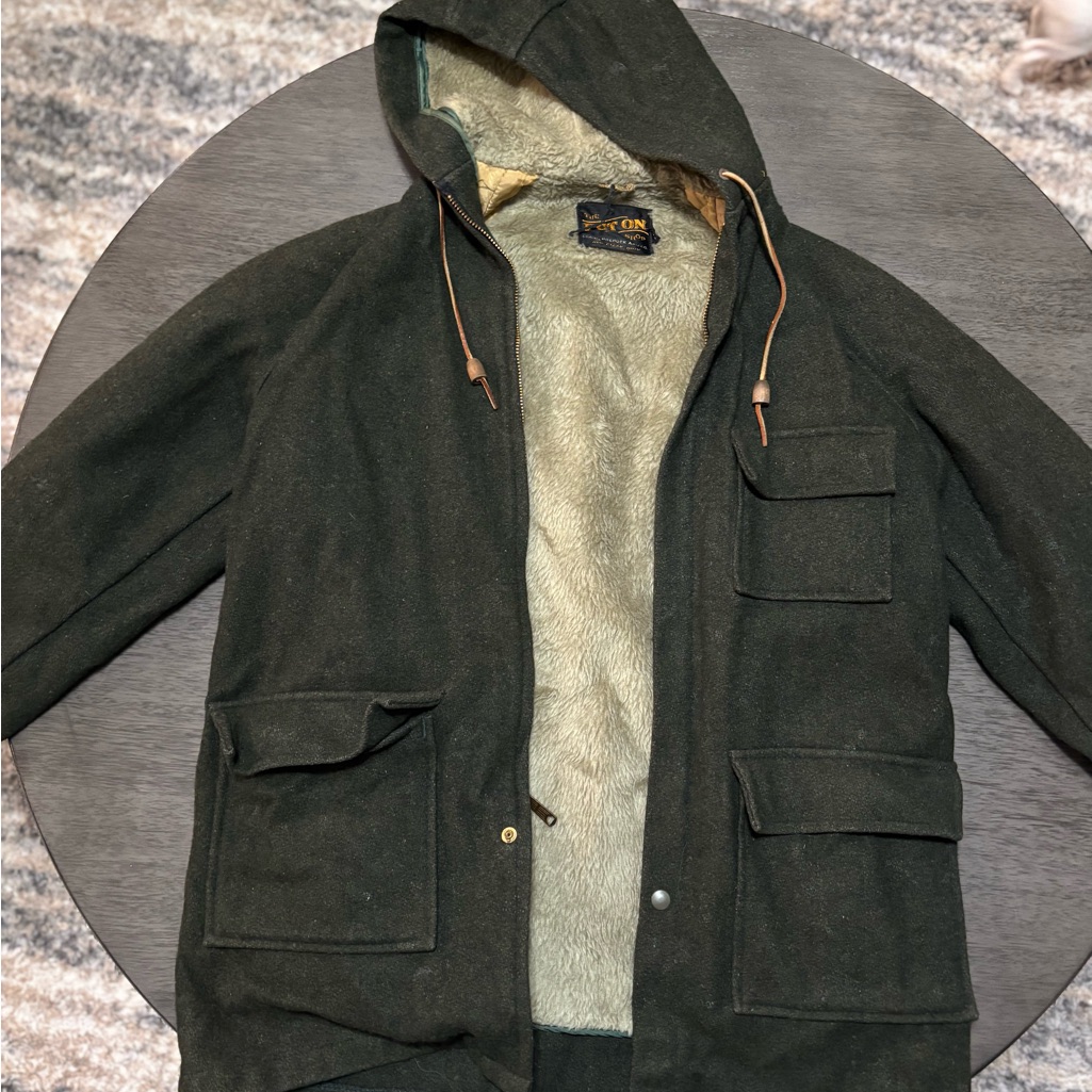 Vintage 1960s Sears The Put On Shop Wool Coat Chest 34